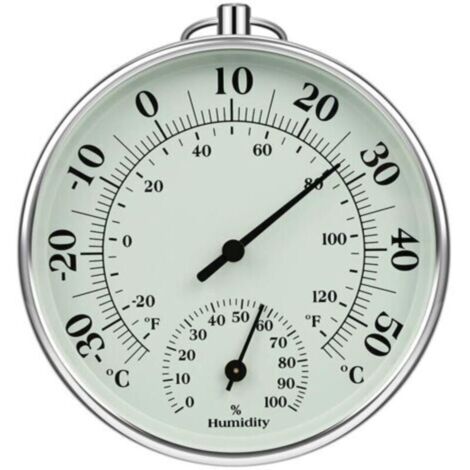10 cm Innen-/Außenthermometer mit Hygrometer, Innen-/Außentemperaturmonitor, Temperatur- und Feuchtigkeitsanzeige für Klimaanlagen.