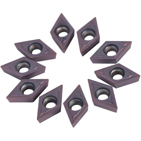 10 CNC-Hartmetalleinsätze für Metalldreh- und Fräsmaschinen, mit Aufbewahrungsbox