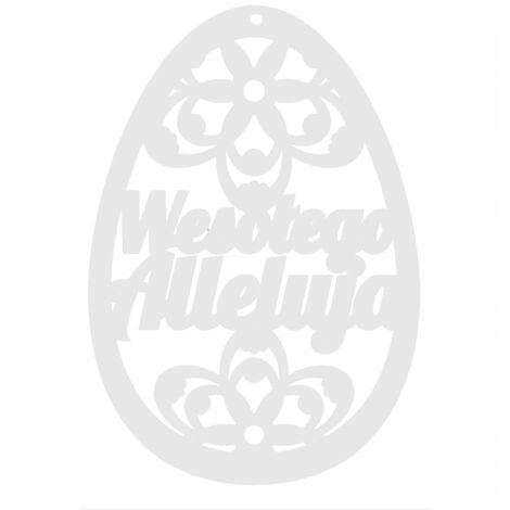 10. Colgante de huevo de Pascua blanco