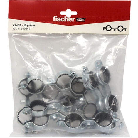10 colliers double isophonique 7x150 Ø22 - Fischer