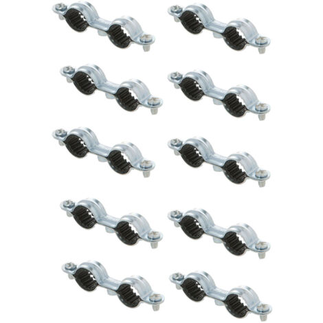 10 colliers isophonique double M7 x 150 pour tube Ø14 - Arcanaute