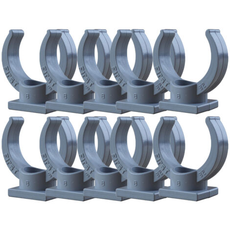 10 colliers lyre pour tube PVC Ø32 - First Plast