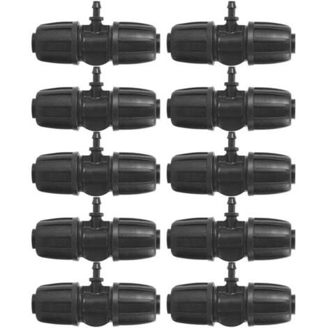 10 conectores de manguera de jardín con púas de bloqueo de 16 mm 4/7 de alta calidad para riego de jardín con manguera de PE