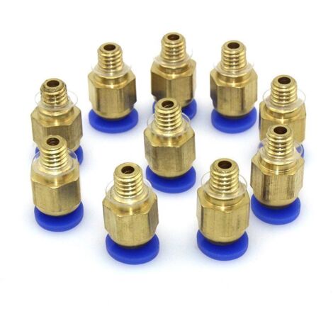 10 conectores rectos PC4-M6 de 4 mm con rosca M4 para impresora 3D