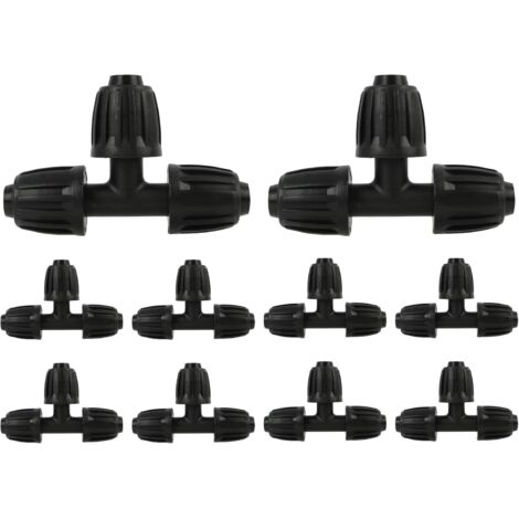 10 connecteurs en t, plastique durable, 13mm 1/2", système irrigation goutte à goutte, jardin agriculture serre