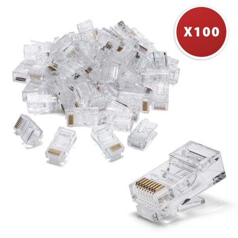 10 Connettore RJ45 Cat5 UTP Per Cavo di Rete Internet Ethernet