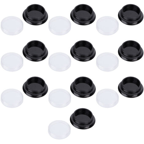 10 contenants en plastique transparent pour vernis, fards à paupières, poudres ou accessoires