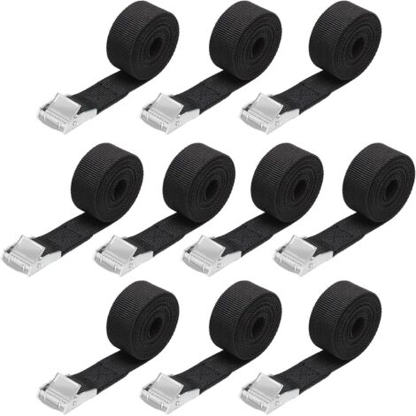 10 correas de sujeción cortas de 50 cm, correa de sujeción para portabicicletas, correas de amarre, correa de fijación con cierre de pinza para coche, bicicleta pequeña, motocicleta, mochilas de campi