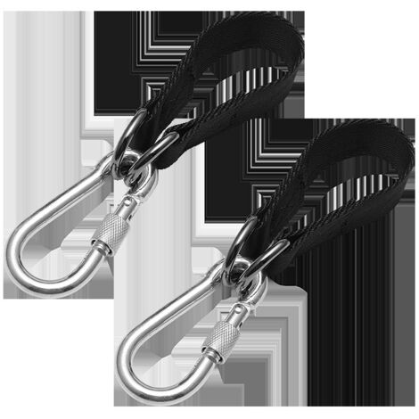 10 correas para columpio de árbol, accesorios para columpio, 25 cm, resistentes, con 10 mosquetones.