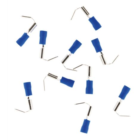 10 cosses bleu clips mixte mâle femelle 6,3 mm