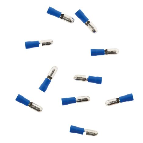 10 cosses bleu fiches mâles 5 mm