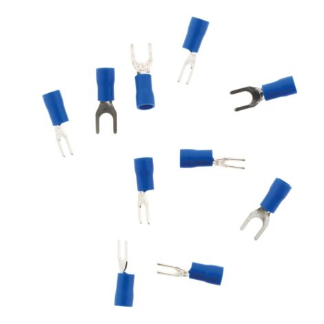 10 cosses bleu fourches 4 mm