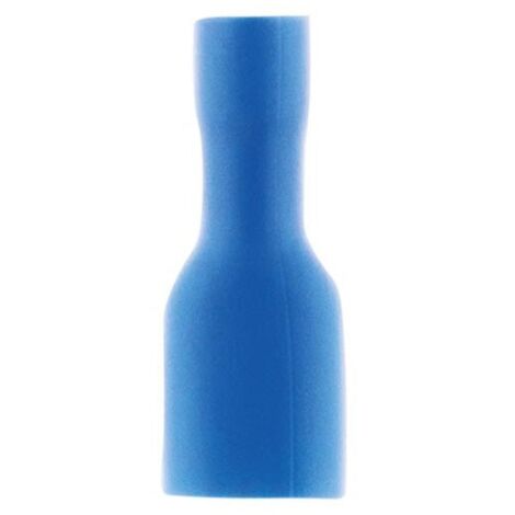 10 cosses clips femelles isolés Ø6,3mm - Bleu - Zenitech