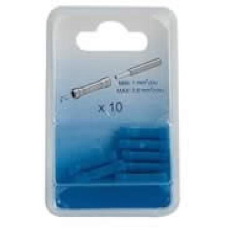 10 Cosses cylindriques boutables bleues