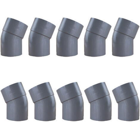 10 coudes PVC 22°30 Mâle Femelle Ø100 - First Plast