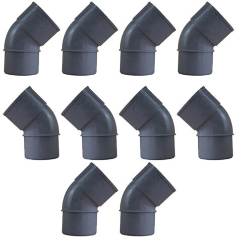 10 coudes PVC 45° Mâle/Femelle Ø50 - First Plast