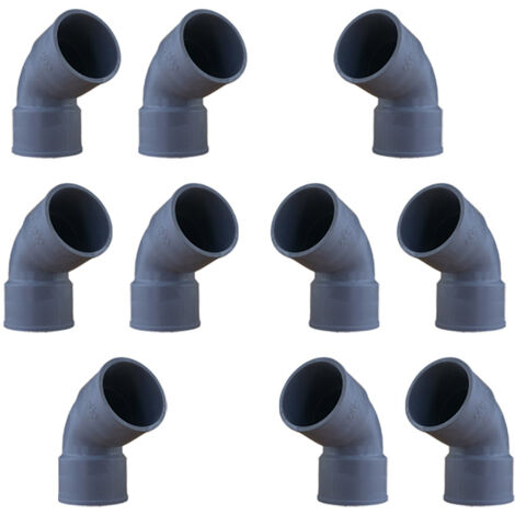 10 coudes PVC 67°30 Femelle/Femelle Ø40 - First Plast
