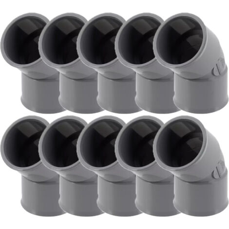 10 coudes PVC évacuation - Ø32 - Femelle Femelle 45° - Nicoll