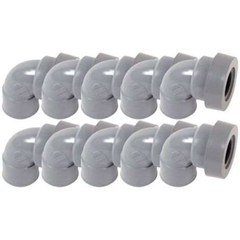 10 coudes PVC évacuation Ø32 Femelle Femelle 87°30 - Nicoll