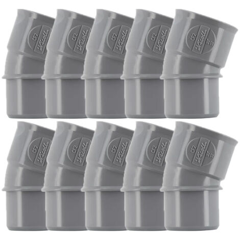 10 coudes PVC évacuation Ø32 Mâle Femelle 20° - Nicoll