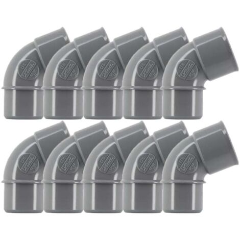 10 coudes PVC évacuation Ø32 Mâle Femelle 67°30 - Nicoll