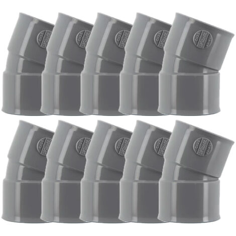10 coudes PVC évacuation Ø40 Femelle Femelle 20° - Nicoll
