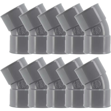 10 coudes PVC évacuation Ø40 Femelle Femelle 30° - Nicoll