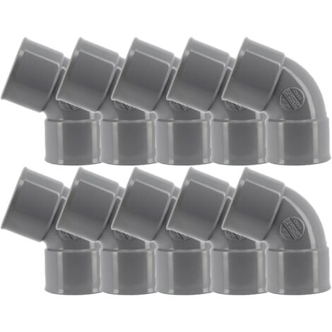 10 coudes PVC évacuation Ø40 Femelle Femelle 67°30 - Nicoll