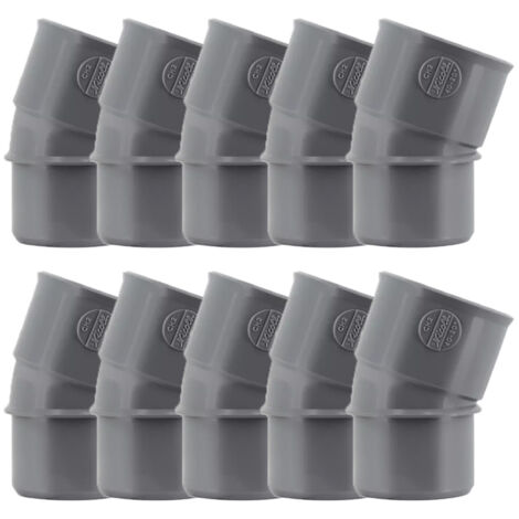 10 coudes PVC évacuation Ø40 Mâle Femelle 20° - Nicoll