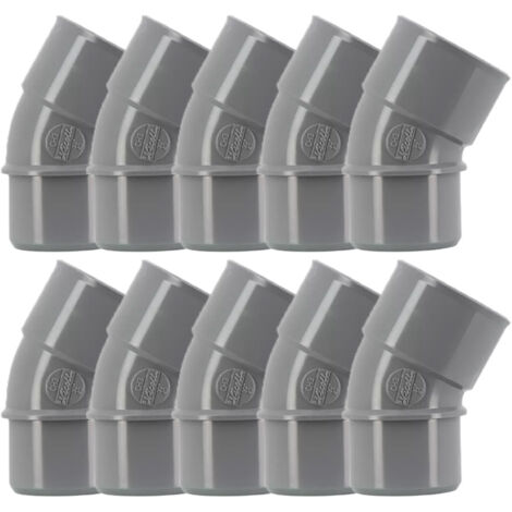 10 coudes pvc évacuation Ø40 Mâle Femelle 30° - Nicoll