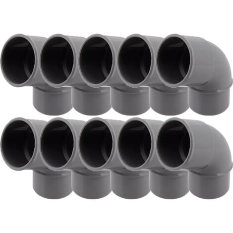 10 coudes PVC évacuation Ø40 Mâle Femelle 67°30 - Nicoll