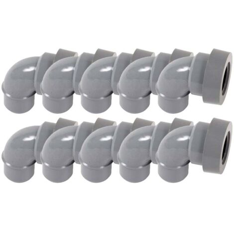 10 coudes pvc évacuation Ø40 Mâle Femelle 87°30 - Nicoll