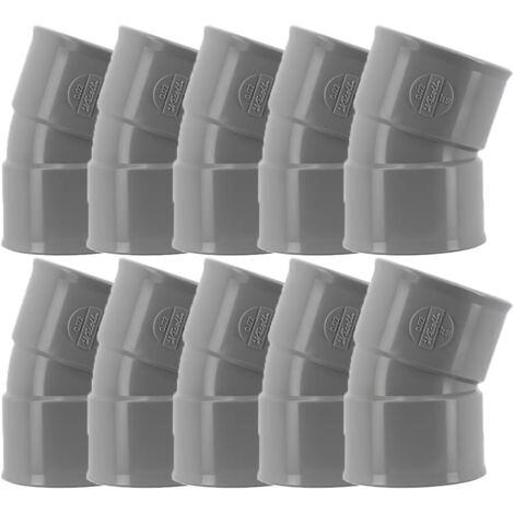 10 coudes PVC évacuation Ø50 Femelle Femelle 20° - Nicoll