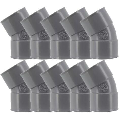 10 coudes PVC évacuation Ø50 Femelle Femelle 30° - Nicoll