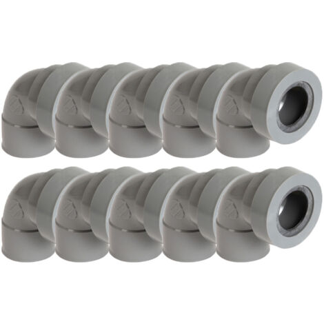 10 coudes PVC évacuation Ø50 Femelle Femelle 87°30 - Nicoll
