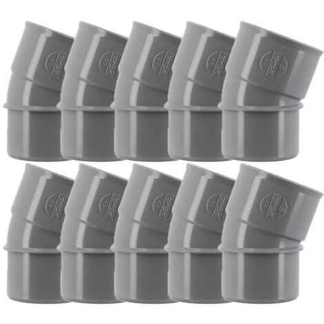 10 coudes pvc évacuation Ø50 Mâle Femelle 20° - Nicoll