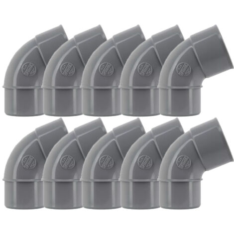 10 coudes pvc évacuation Ø50 Mâle Femelle 67°30 - Nicoll