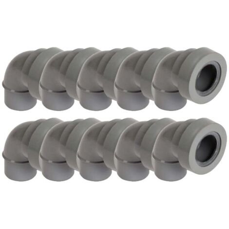 10 coudes pvc évacuation Ø50 Mâle Femelle 87°30 - Nicoll
