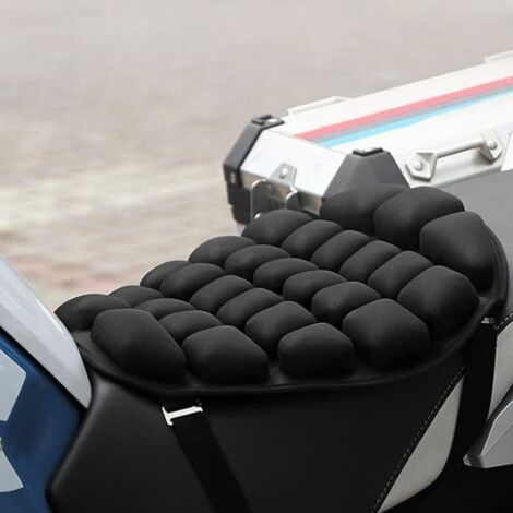 10 Coussin de Siège Moto,Selle Moto,Coussin de Siège d\'air Gonflable,Soulagement de la Pression Presse à Main Gonflable Coussin