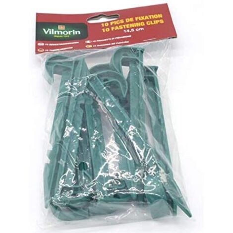 10 crochets / fixations spciales Picos Jardin et couvertures Anti Herbes Vilmorin - 14.5 cm