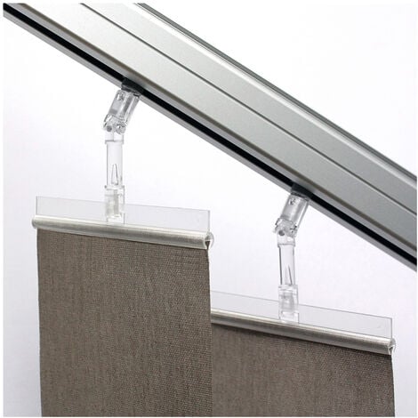 10 Crochets rotules transparents pour store californien - L11