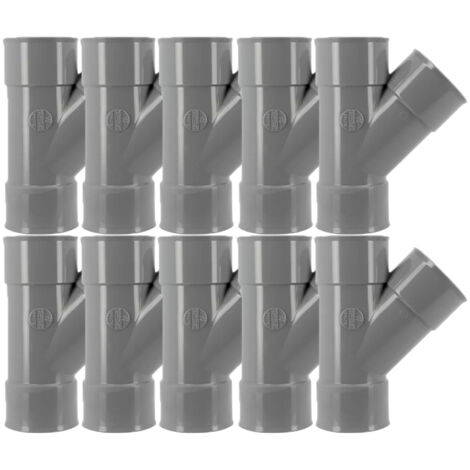 10 culottes 45° PVC d'évacuation Ø50 - Femelle Femelle - Nicoll
