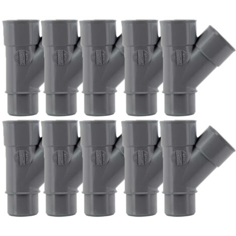 10 culottes pvc évacuation Ø32 Mâle Femelle 45° - Nicoll