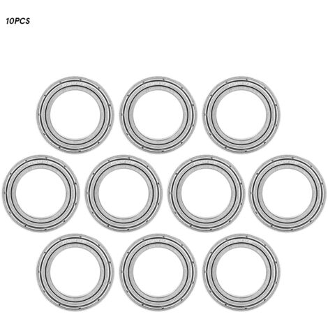 10 cuscinetti a sfere a gola profonda ad alta velocità 6802ZZ, doppia tenuta, 15 x 24 x 5 mm