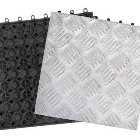 INFERRAMENTA 10 dalles aluminium 31x31 cm support de dalle de sol en rA sine