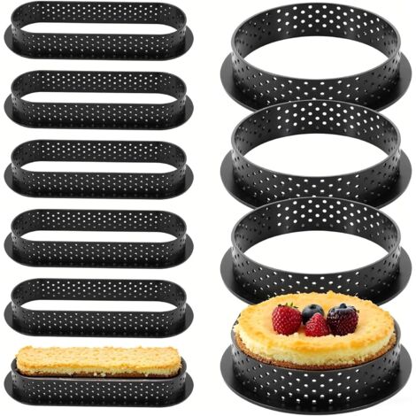 10-delige set gebaksringen, taartvormen, geschikt voor het maken van muffins, donuts en cakes.