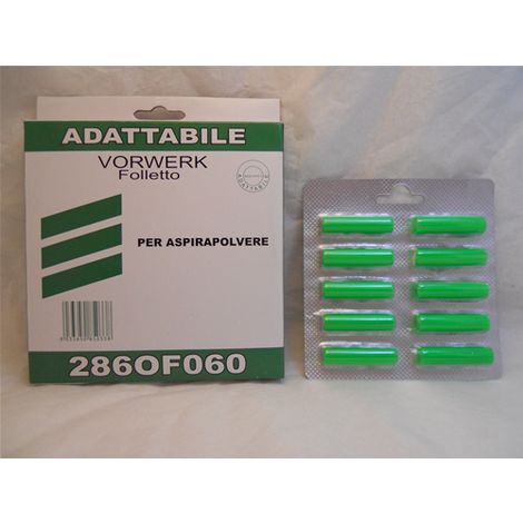 10 Deodoranti Profumini Folletto Vorwerk Vk120 Vk121 Vk122 Vk130 Vk131 Adattabili Blister