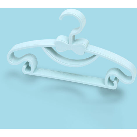 10 dicke Kunststoff-Kleiderbügel mit Schleife für Babykleidung, blau