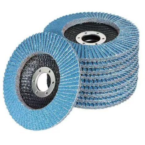 10 Dischi Abrasivi Lamellari Ø 115 mm x 22,2 mm Grana 80 Dischi Lamellari Dischi Abrasivi per Eliminare Sbavature, Ruggine, Lucidare, Rifinire, Blu