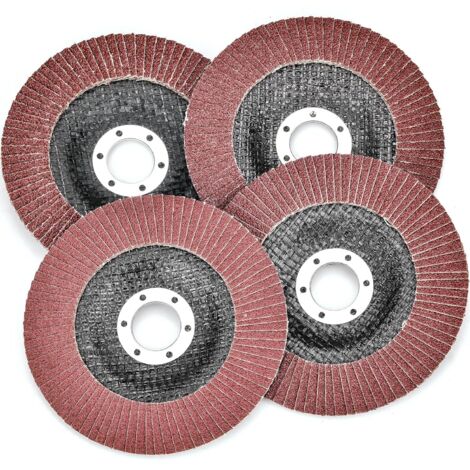 10 Dischi Abrasivi Lamellari Ø 125 mm x 22 mm Grana 80 Dischi Lamellari Dischi Abrasivi per Eliminare Bave, Ruggine, Lucidare, Rifinire